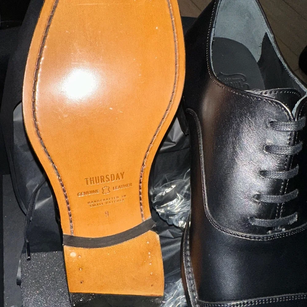 Thursday Boot Company Black Leather & Brown Leather Oxfords - Picture 2 of 4